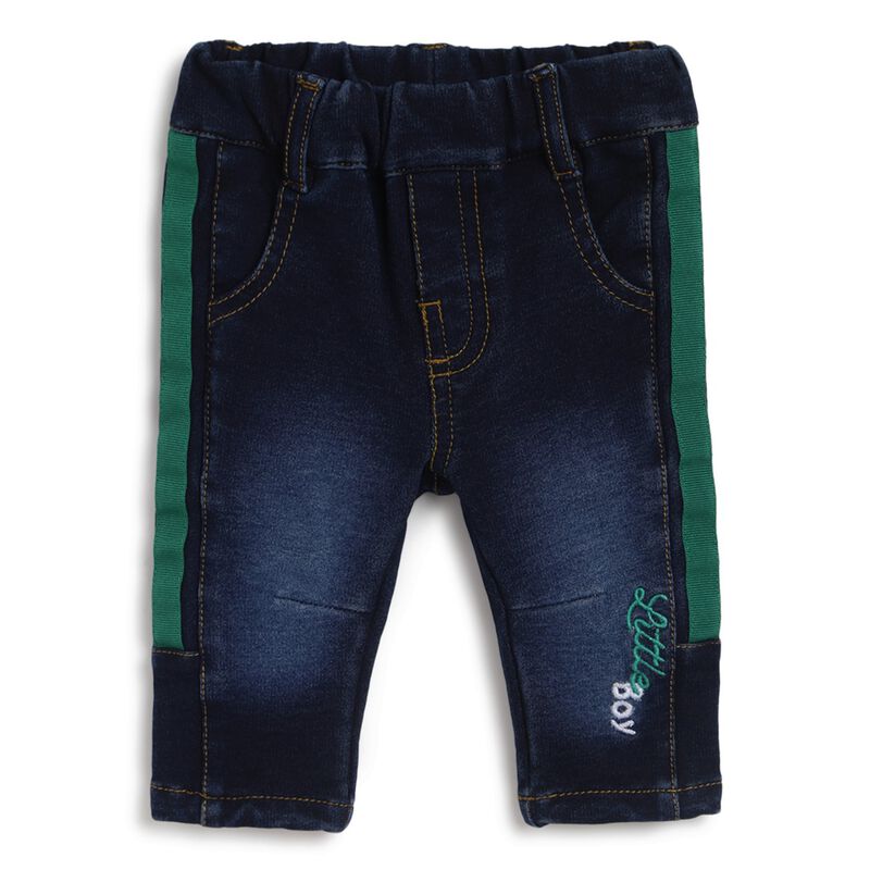 Boys Dark Blue Stretch Denim Long Trouser image number null